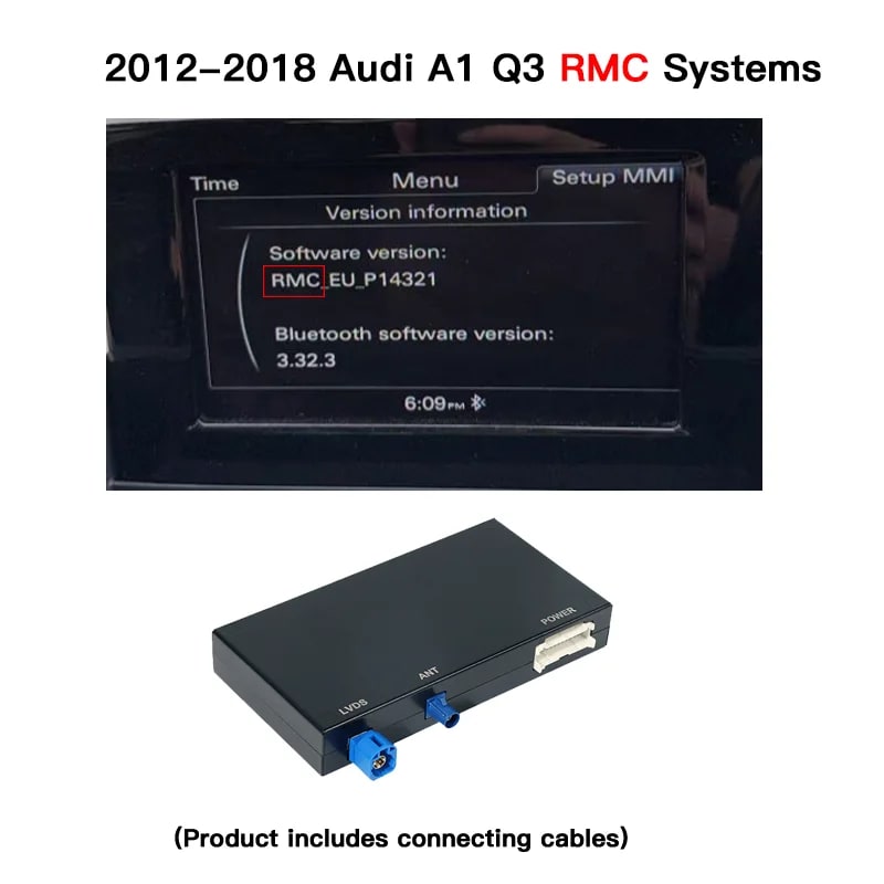 Wireless CarPlay Android Auto Decoder Box Audi A1 Q3 MMI